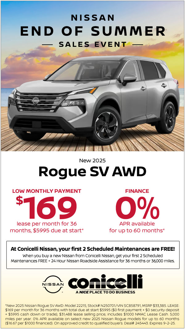 $169/mo. leases a New 2025 Rogue SV AWD! Claim This Special...