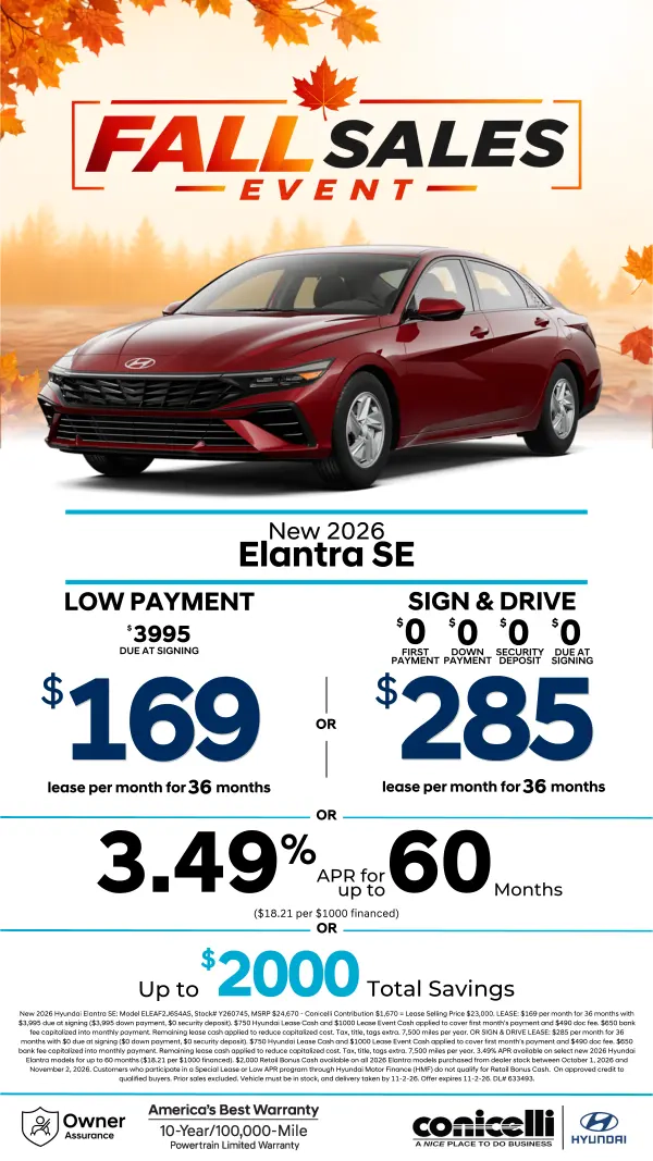 $169/mo. leases a New 2026 Hyundai Elantra SE! View Specials...
