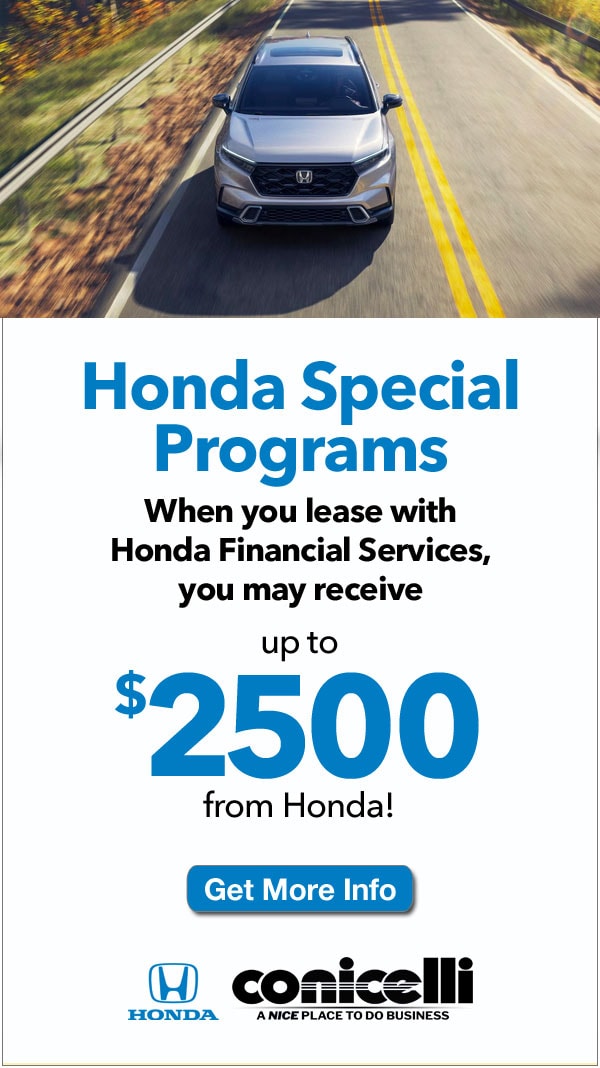 Up to $2500 available from Honda Financial Services!