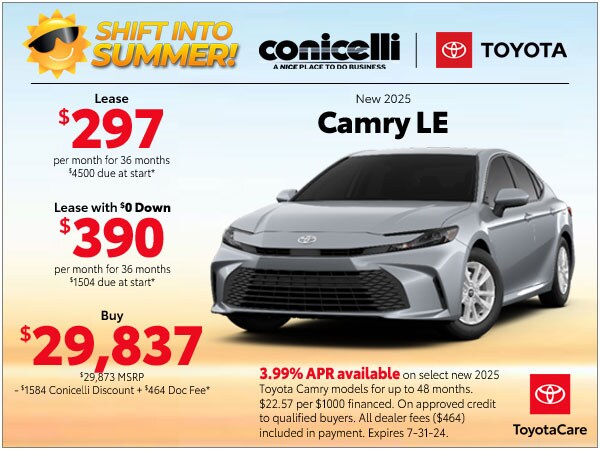 Toyota Lease Specials in Conshohocken, PA | Toyota Lease Offers