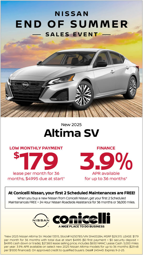 $179/mo. leases a New 2025 Altima SV! Claim This Special...