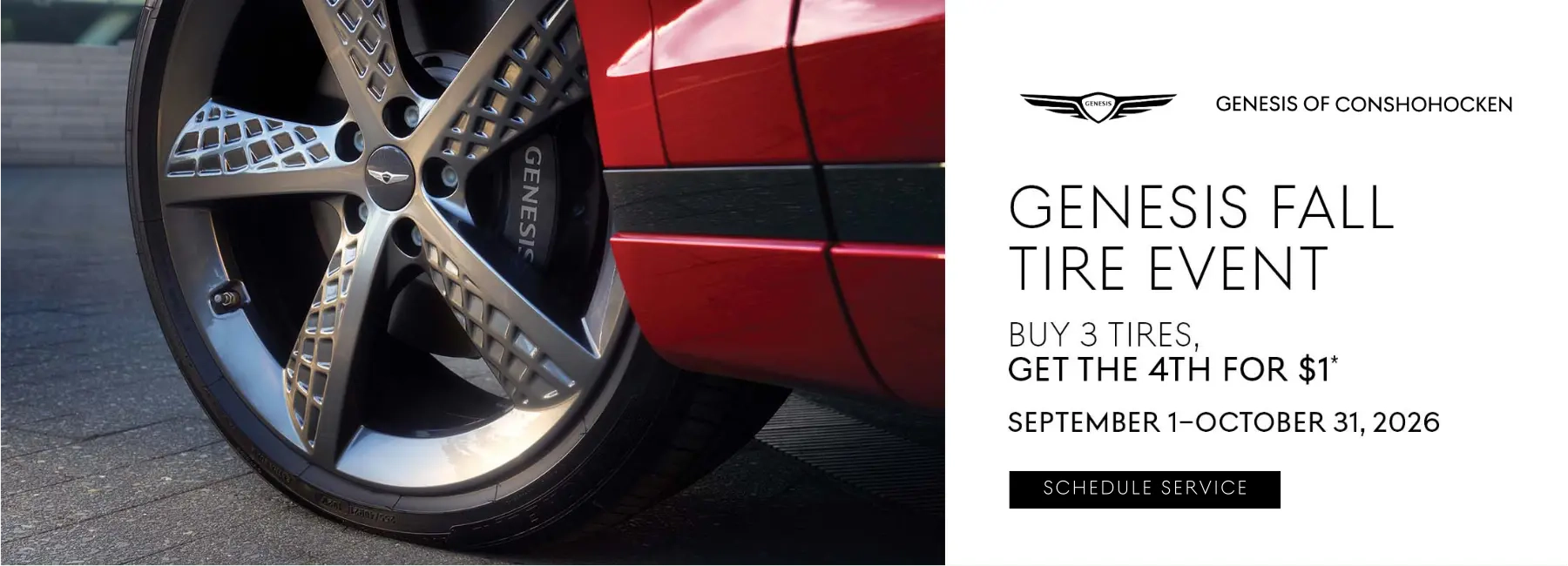 Genesis Fall Tire Event - Buy 3 Tires Get the 4th for $1