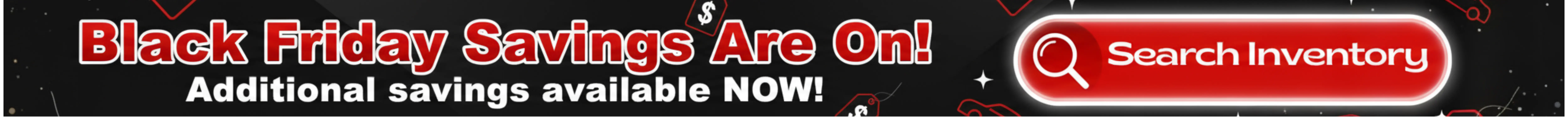 Black Friday Savings banner promoting additional discounts at Conicelli Autoplex in Conshohocken with a call to search all vehicle inventory.
