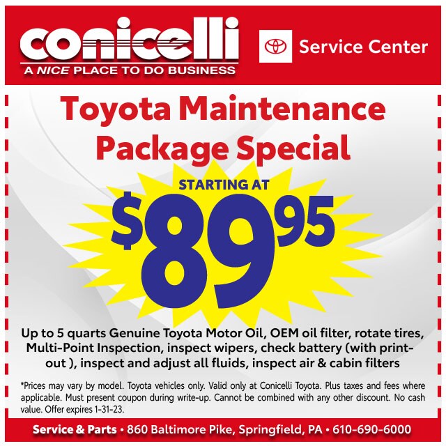 Conicelli Toyota Service Coupons | Conicelli Toyota of Springfield