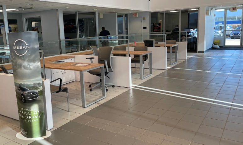 Modern,airy new sales area.JPG