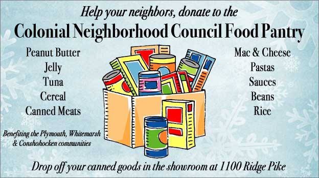 Drop Off Food For The Colonial Neighborhood Food Pantry