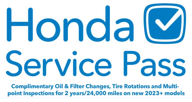 Honda Service Pass - Complimentary Maintenance for 2 years/24,000 Miles