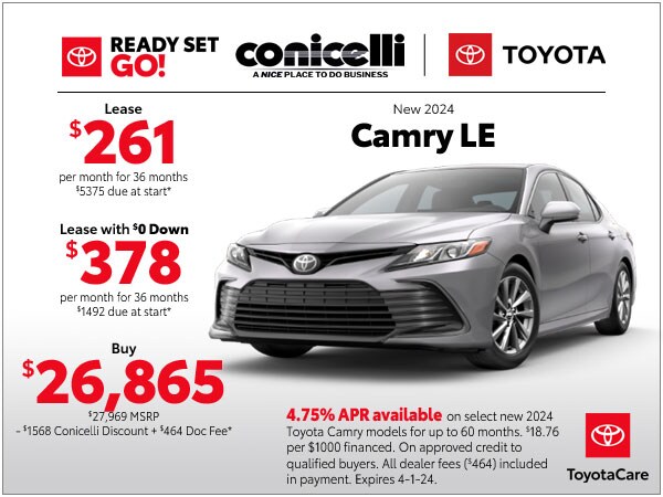 Toyota Lease Specials in Conshohocken, PA | Toyota Lease Offers