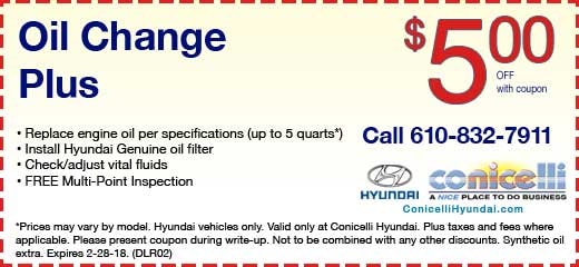 Dennis hyundai oil change coupons