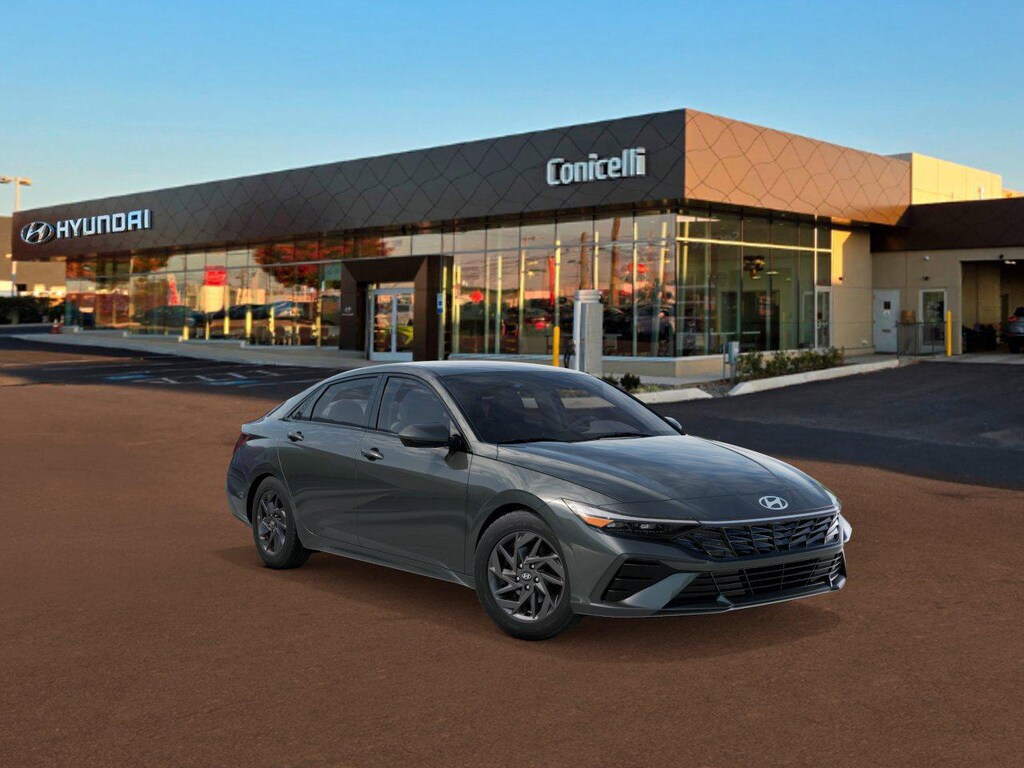 New 2026 Hyundai Elantra Hybrid Blue Sedan