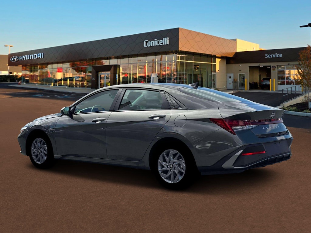 New 2026 Hyundai Elantra Hybrid Blue Sedan