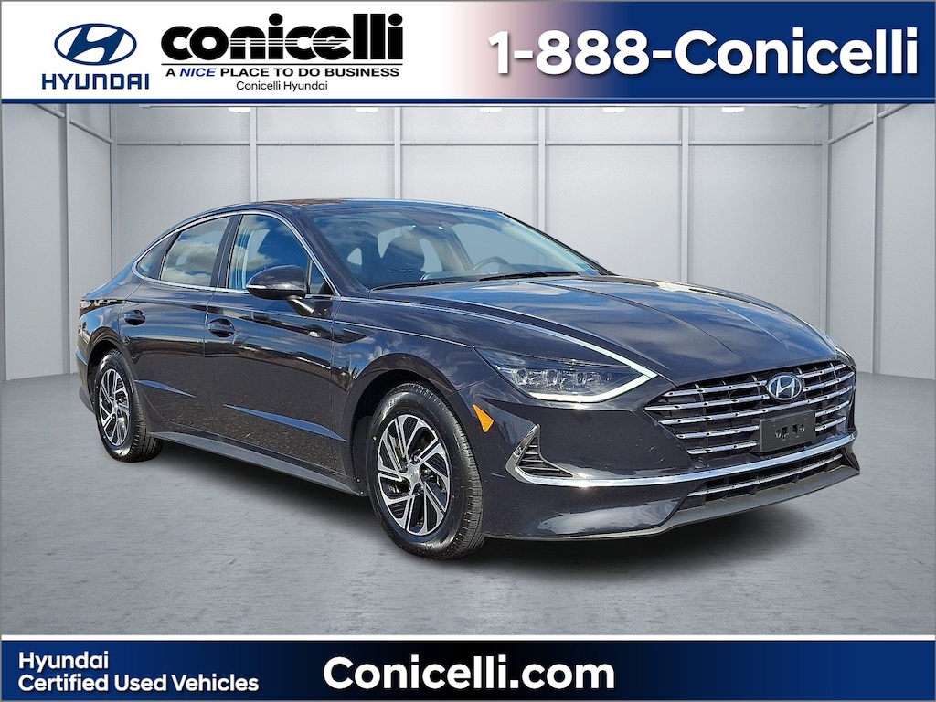 Certified 2023 Hyundai Sonata Hybrid Blue Sedan