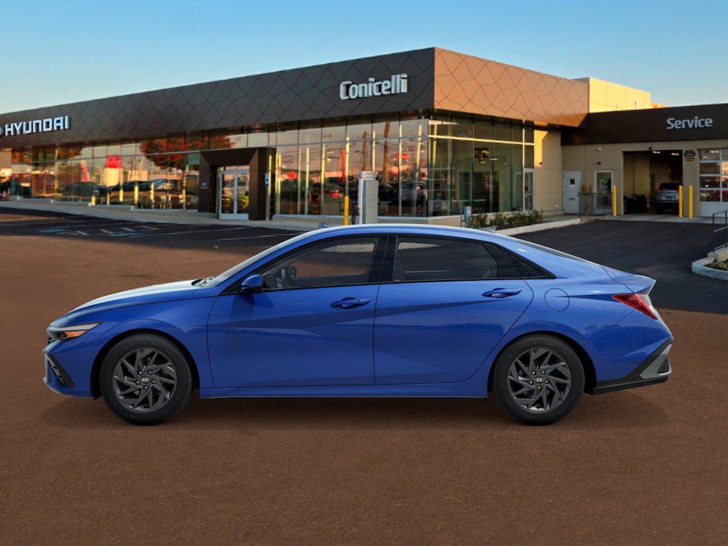 New 2026 Hyundai Elantra Hybrid Blue Sedan