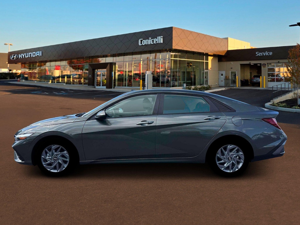 New 2026 Hyundai Elantra Hybrid Blue Sedan