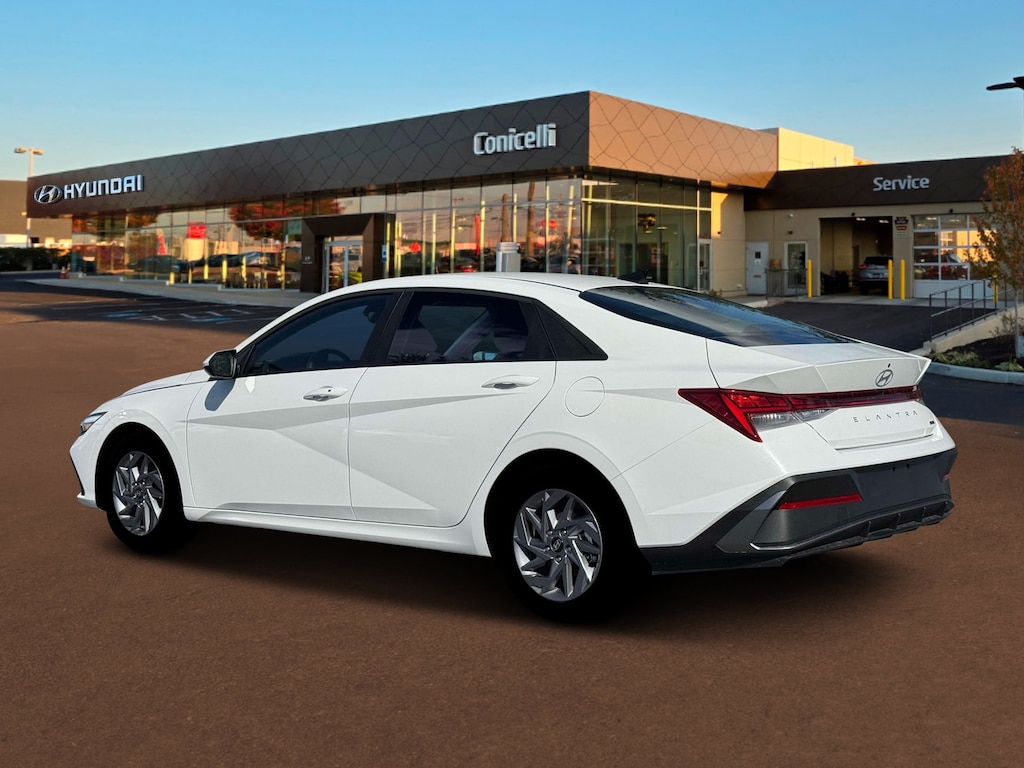 New 2026 Hyundai Elantra Hybrid Blue Sedan
