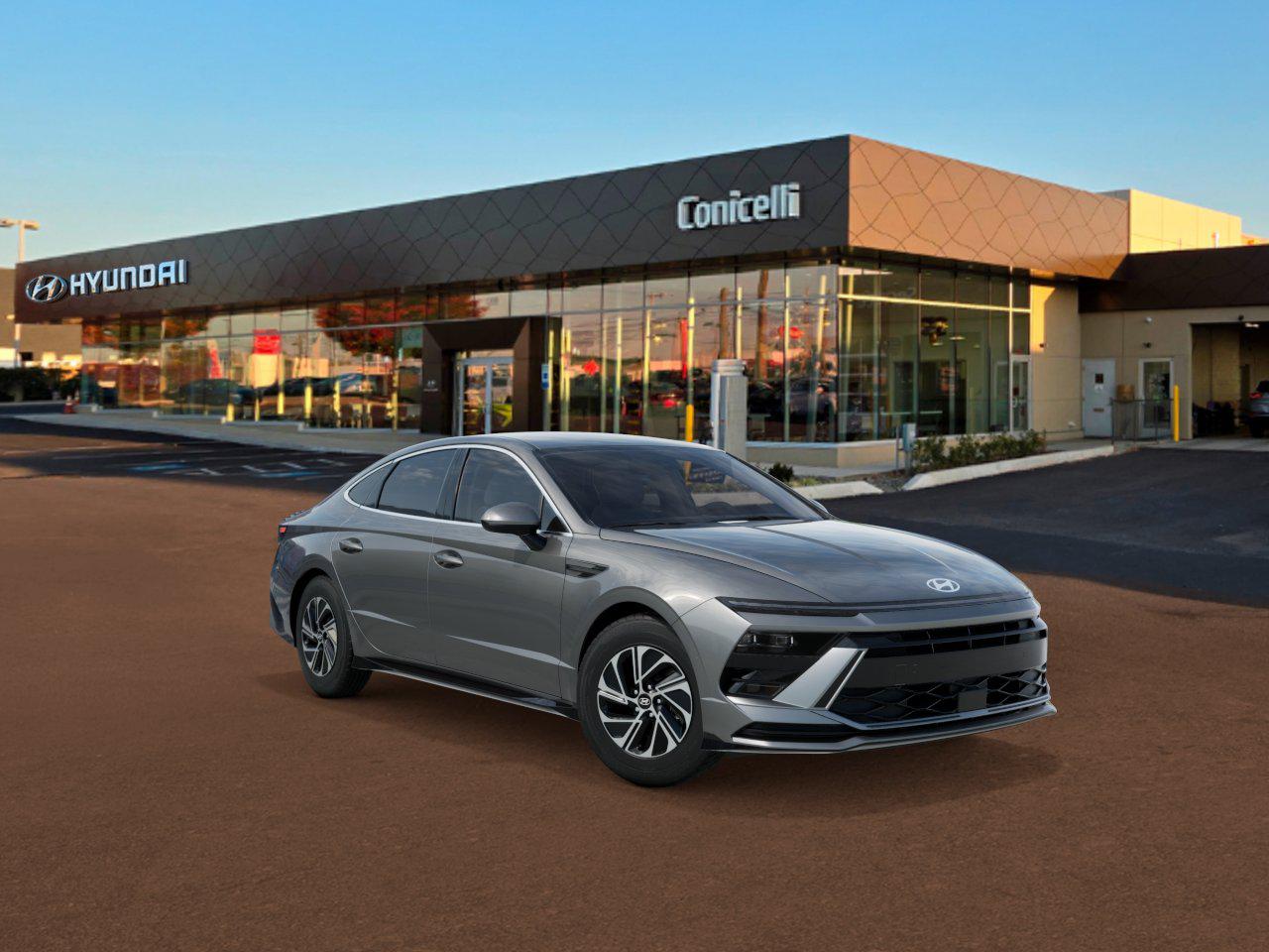 New 2027 Hyundai Sonata Hybrid Blue Sedan