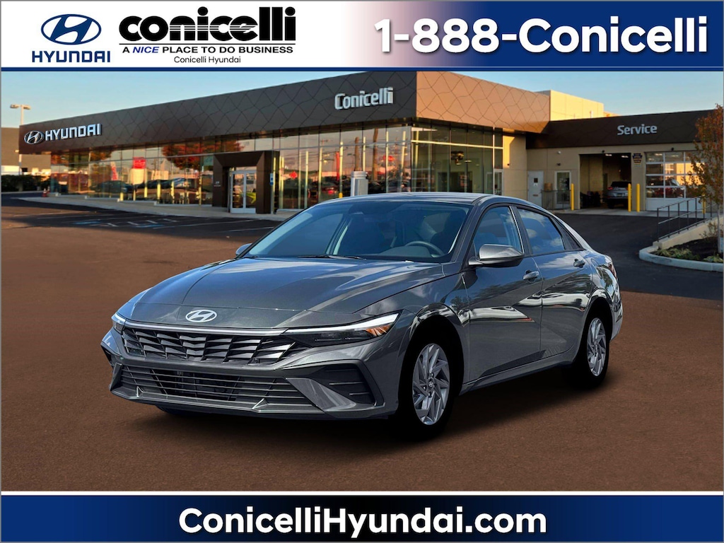 New 2026 Hyundai Elantra Hybrid Blue Sedan