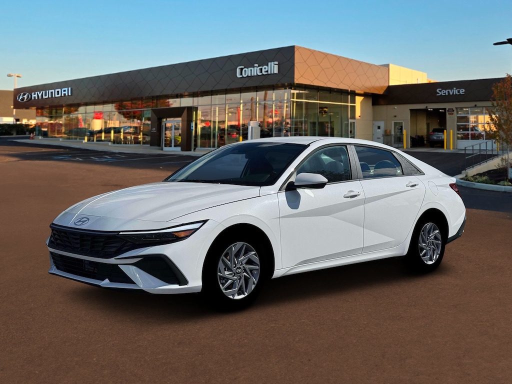 New 2026 Hyundai Elantra Hybrid Blue Sedan