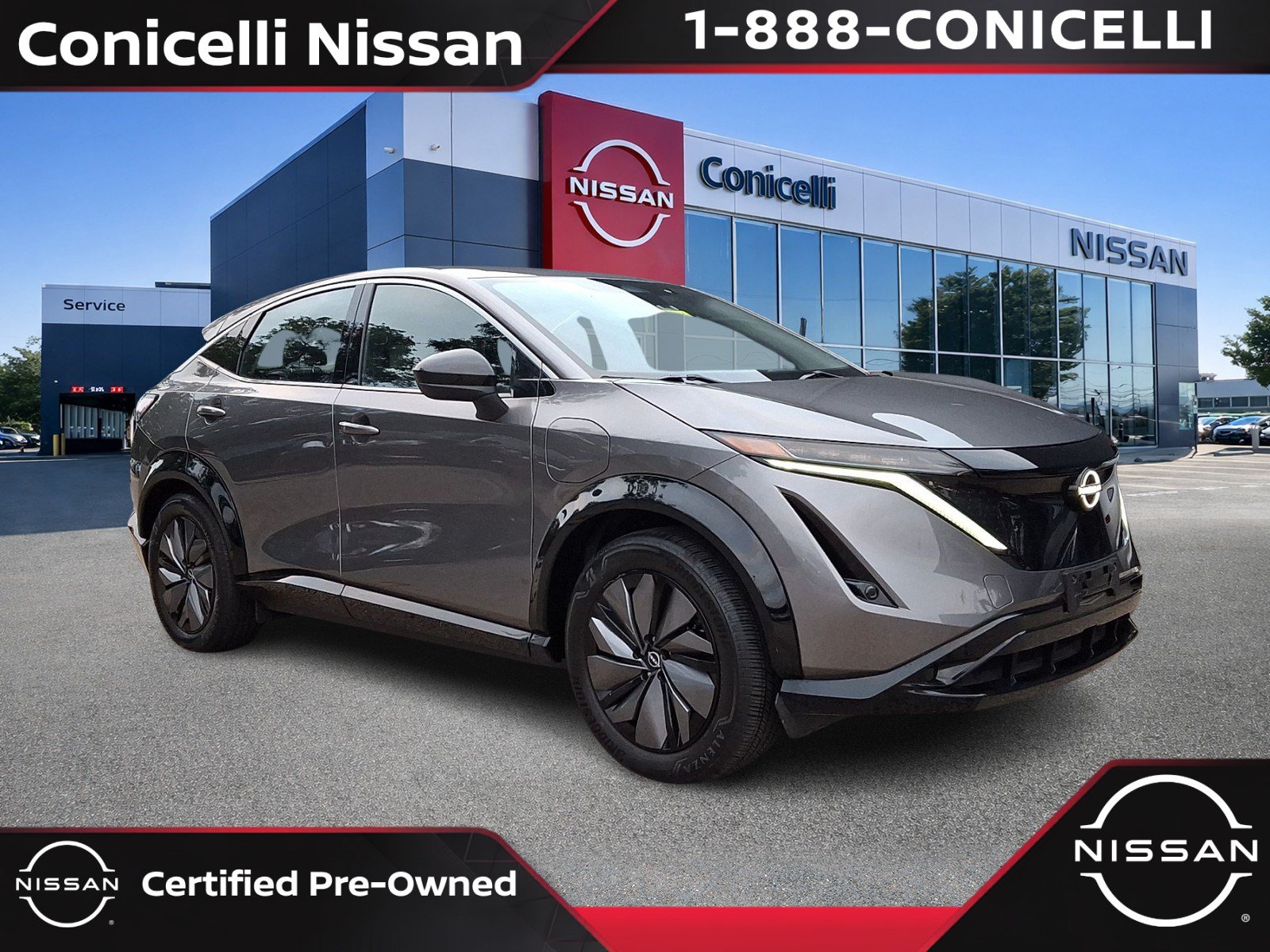 Certified 2023 Nissan Ariya Engage with VIN JN1AF0BA9PM406700 for sale in Conshohocken, PA