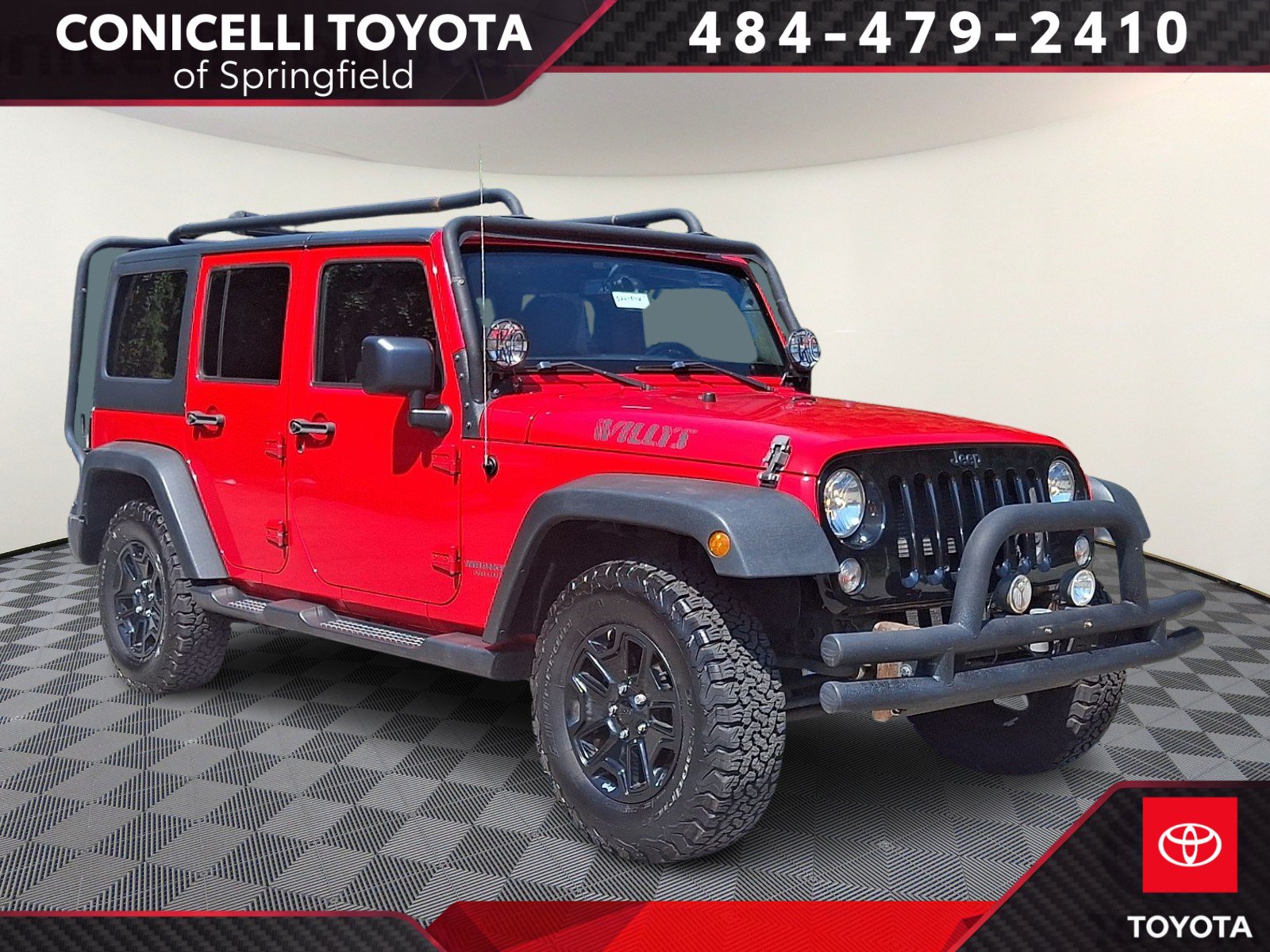 Used 2016 Jeep Wrangler Unlimited Willys Wheeler with VIN 1C4BJWDG6GL195062 for sale in Springfield, PA