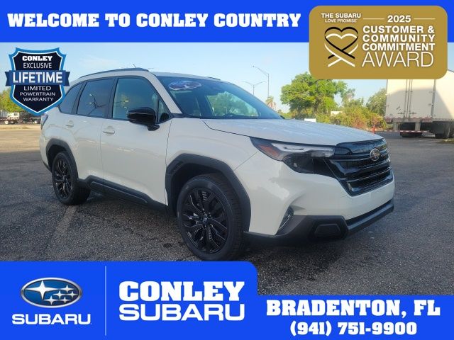 Crystal White Pearl 2026 Subaru Forester Sport Crossover AWD SUV / Crossover All-Wheel Drive Continuously Variable Transmission