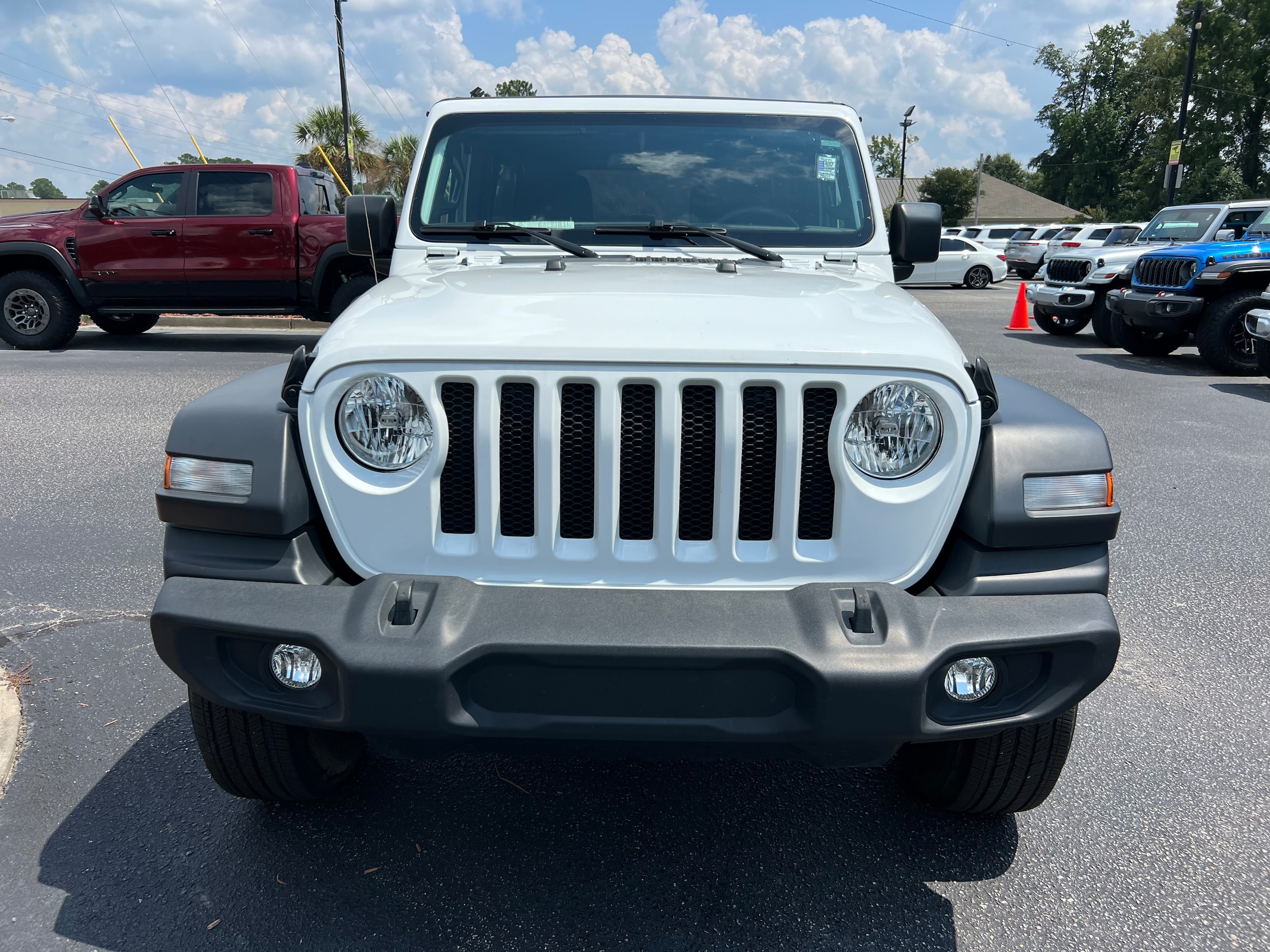 Certified 2023 Jeep Wrangler 4-Door Sport S with VIN 1C4HJXDN1PW672090 for sale in Conway, SC