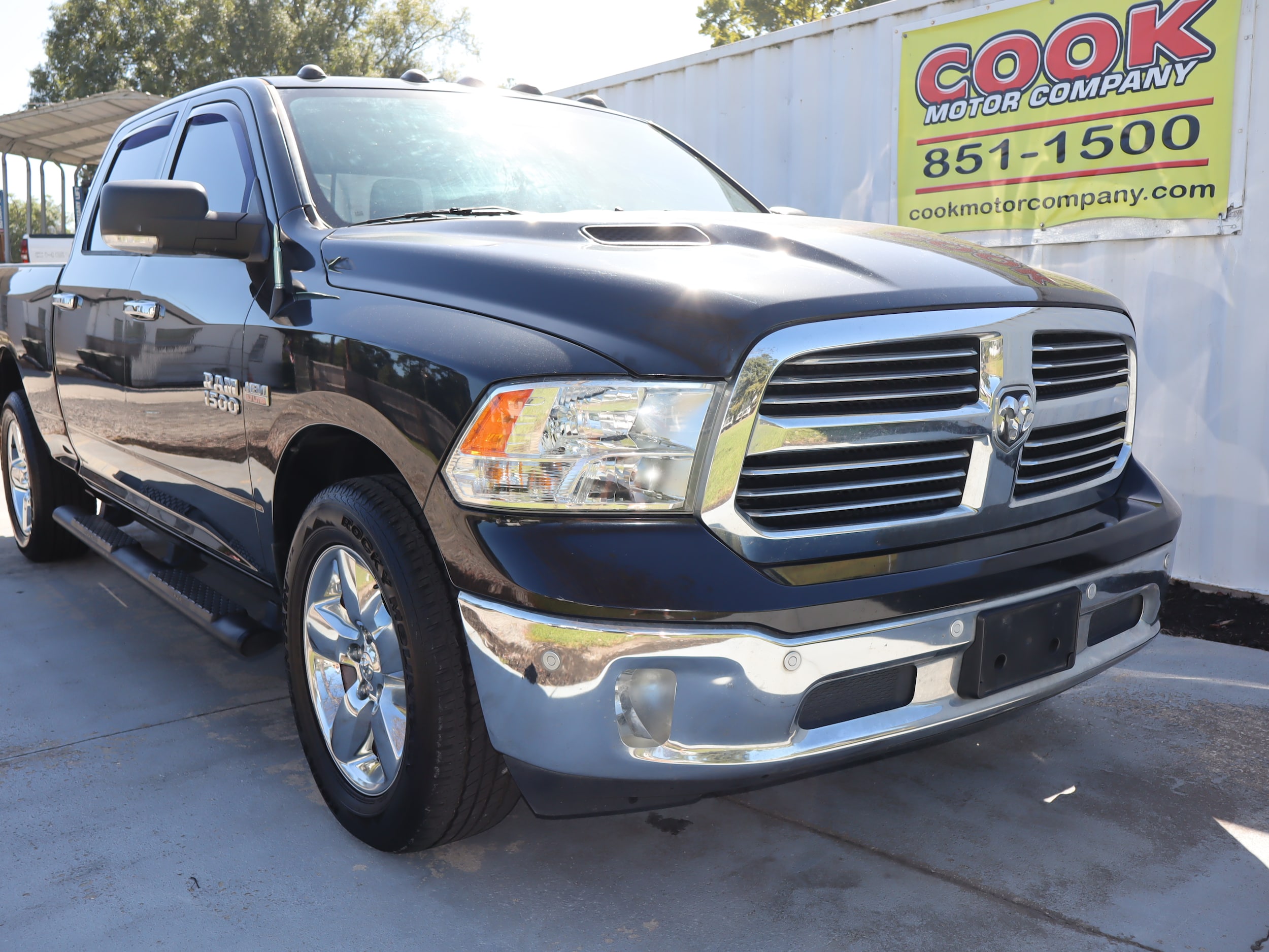 2018 Ram 1500 BIG HORN CREW CAB 4X4 Brilliant Black Crystal Pearlcoat at Cook Motor Company