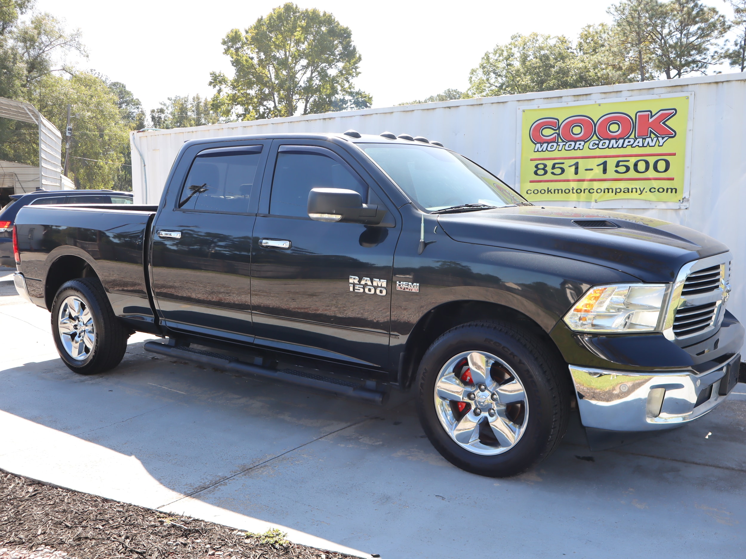 2018 Ram 1500 BIG HORN CREW CAB 4X4 Brilliant Black Crystal Pearlcoat at Cook Motor Company