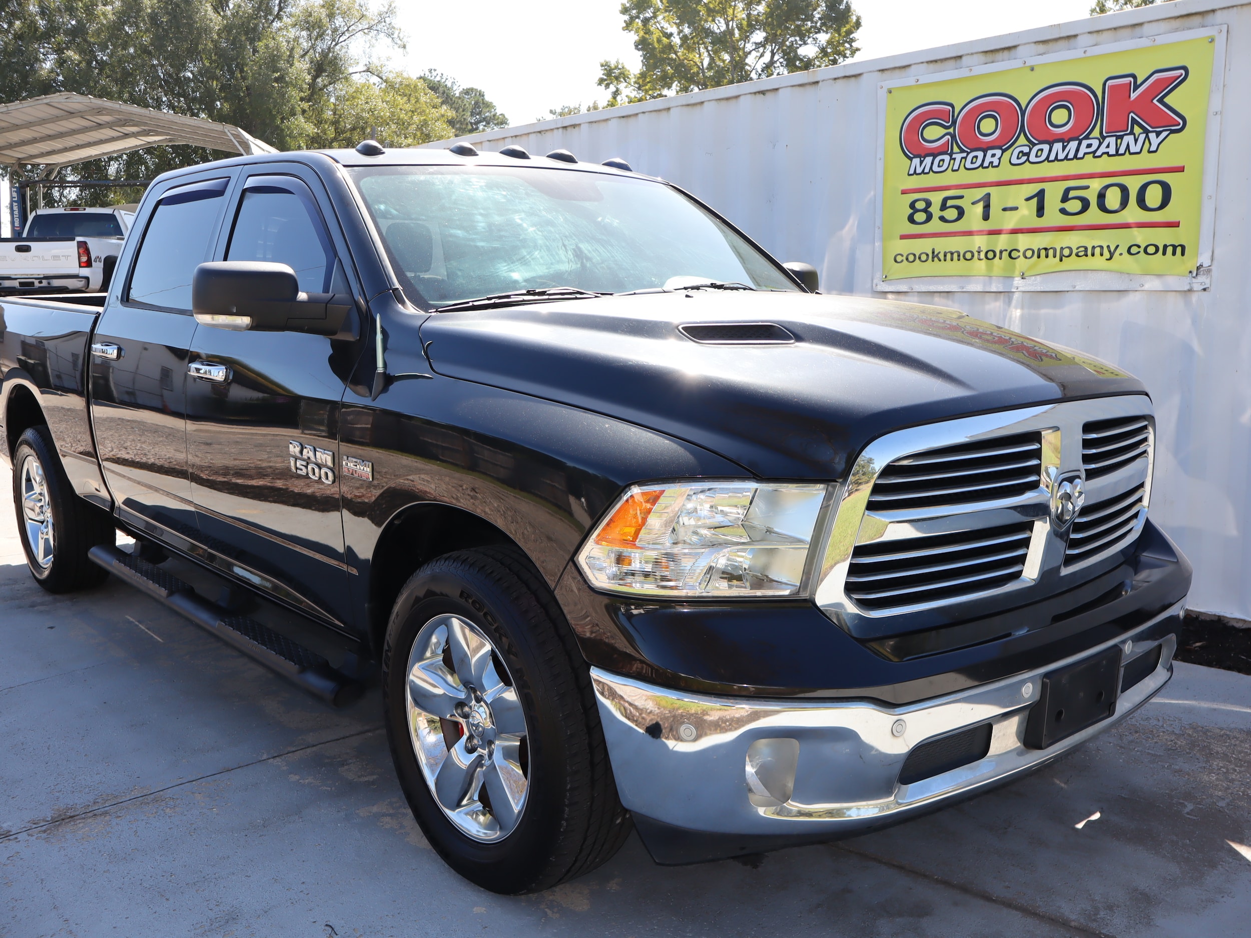 2018 Ram 1500 BIG HORN CREW CAB 4X4 Brilliant Black Crystal Pearlcoat at Cook Motor Company
