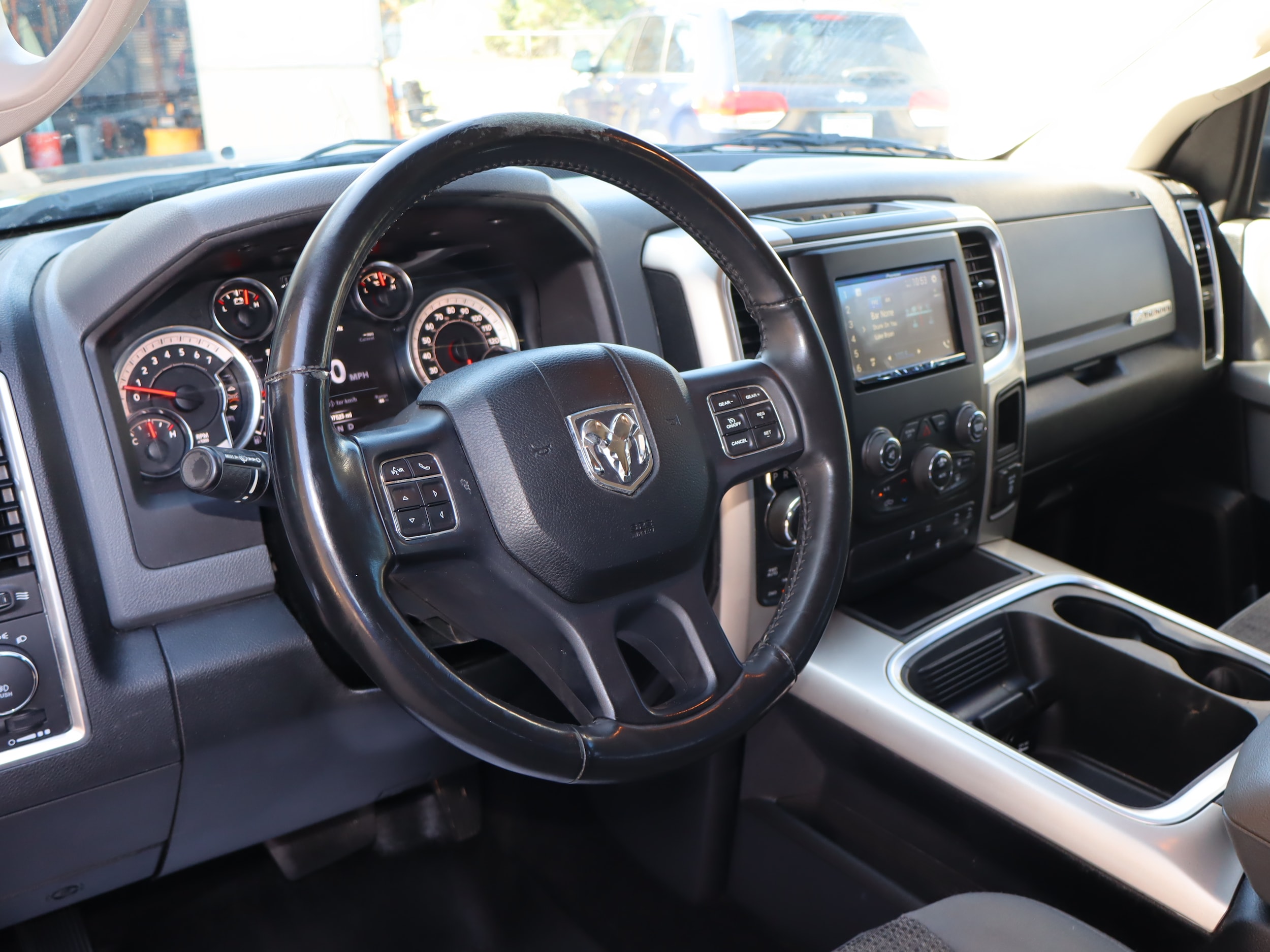 2018 Ram 1500 BIG HORN CREW CAB 4X4 Brilliant Black Crystal Pearlcoat at Cook Motor Company