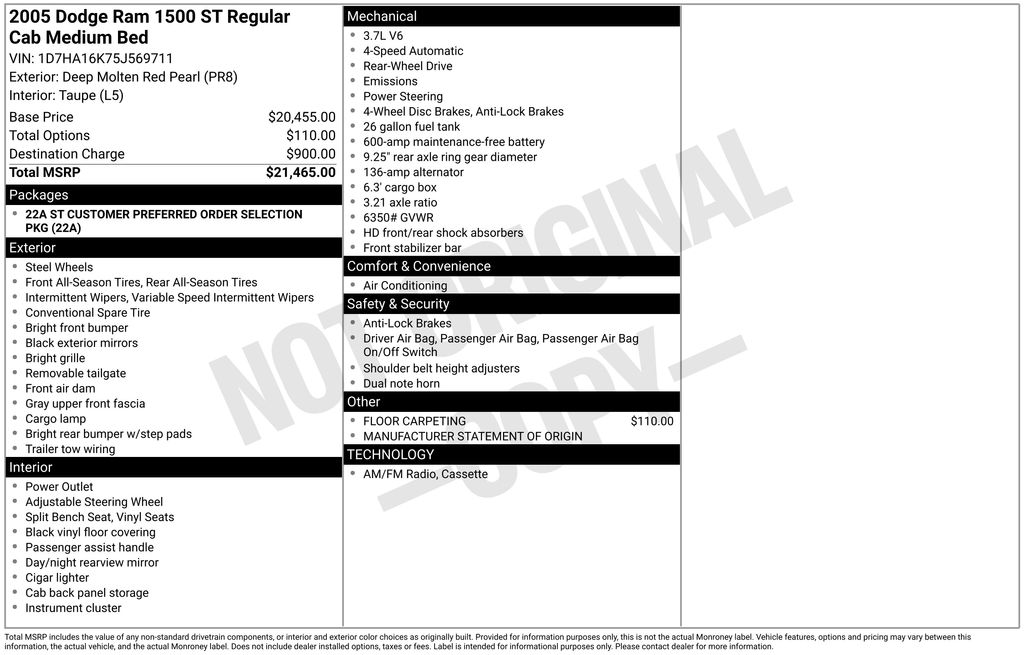 Thumbnail: 2005 Dodge Ram 1500 - 7