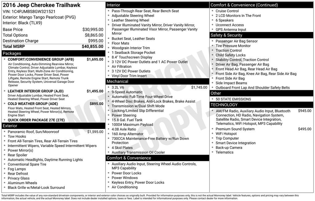 Thumbnail: 2016 Jeep Cherokee - 7