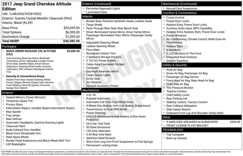 Thumbnail: 2017 Jeep Grand Cherokee - 7