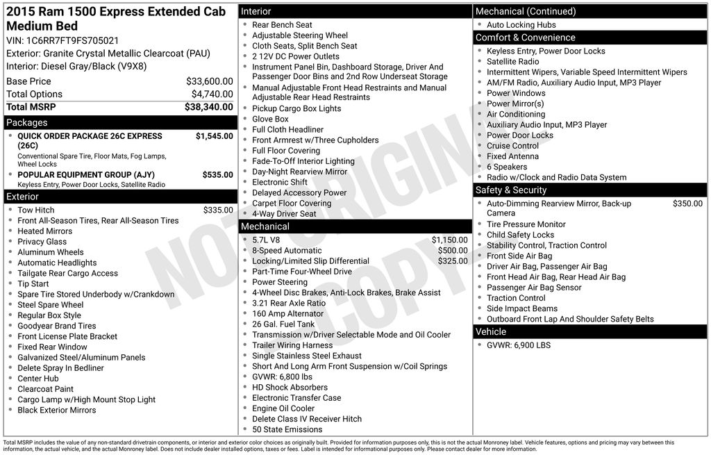 2015 RAM 1500 Express 7