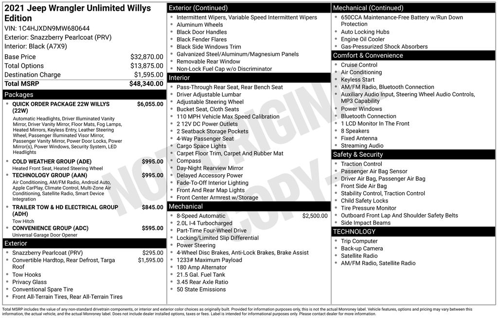 Thumbnail: 2021 Jeep Wrangler - 7