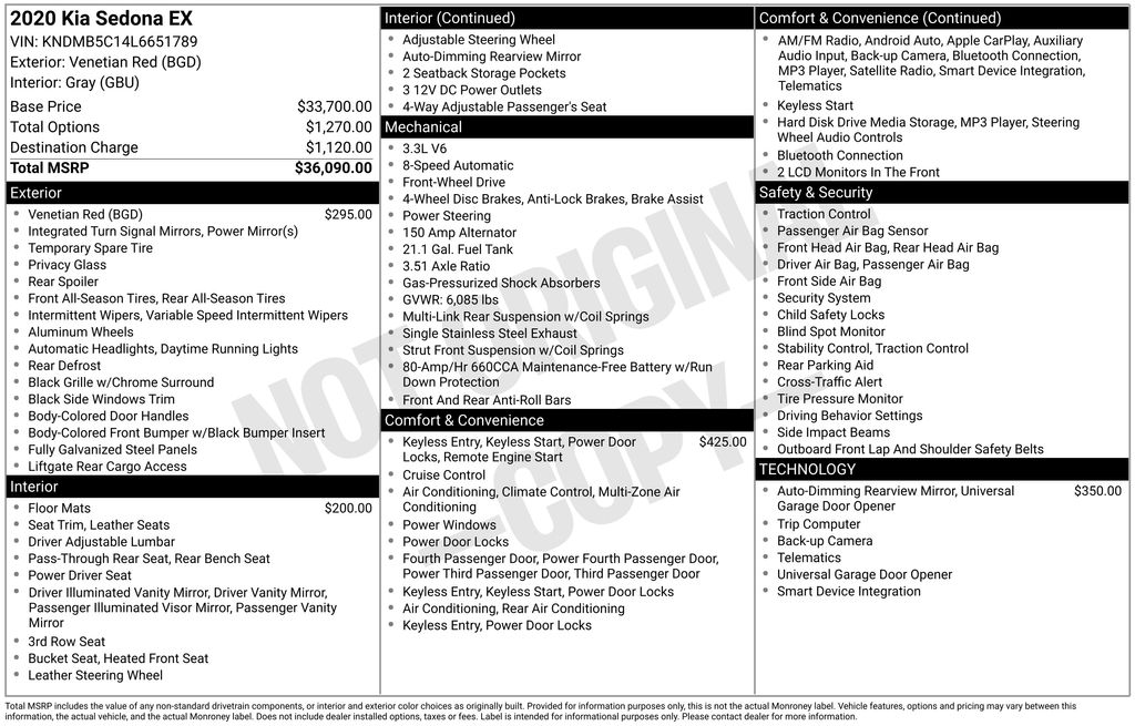 Thumbnail: 2020 Kia Sedona - 7