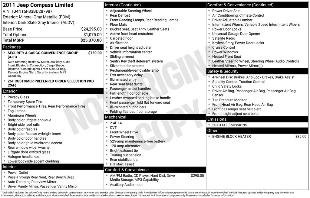 Thumbnail: 2011 Jeep Compass - 7
