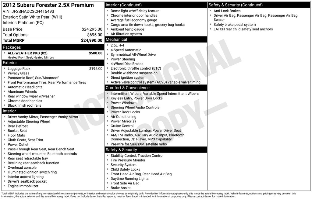 Thumbnail: 2012 Subaru Forester - 7