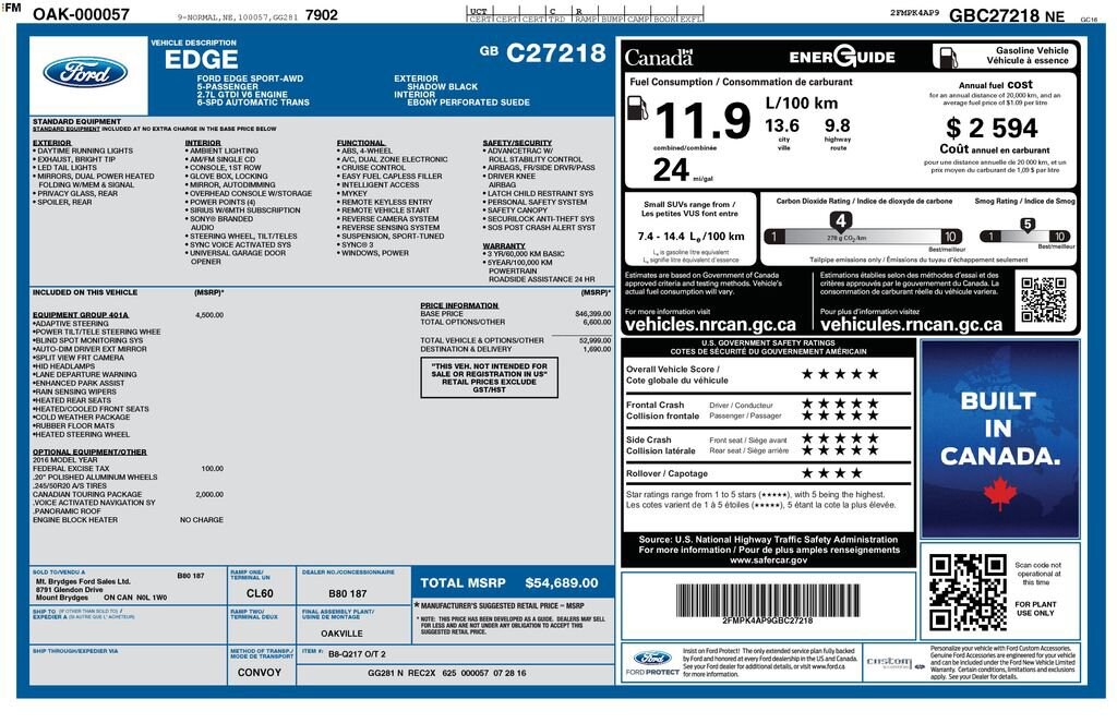 Thumbnail: 2016 Ford Edge - 7