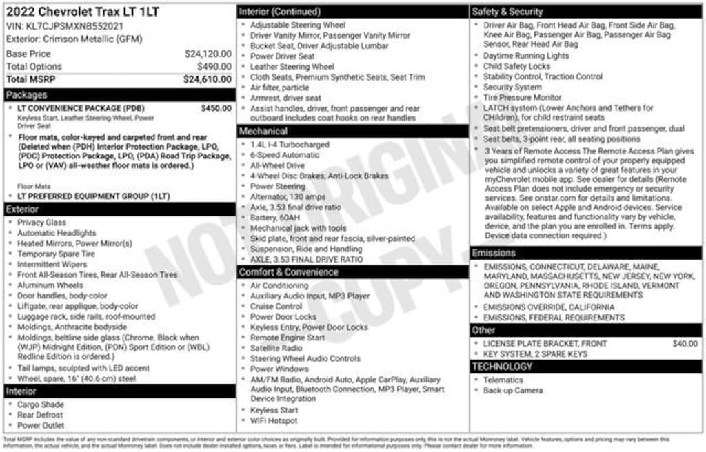 Used 2022 Chevrolet Trax LT SUV