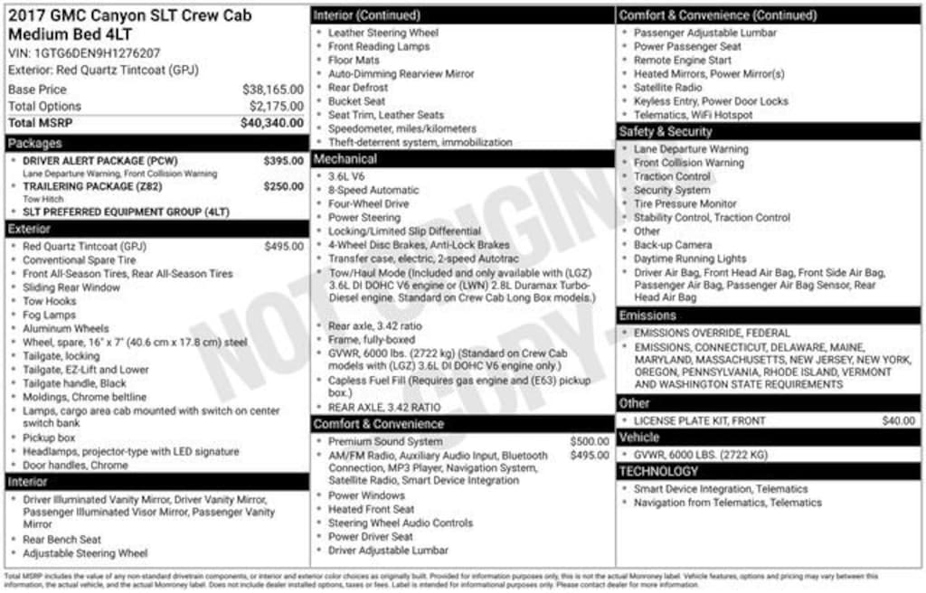 Used 2017 GMC Canyon 4WD SLT Truck