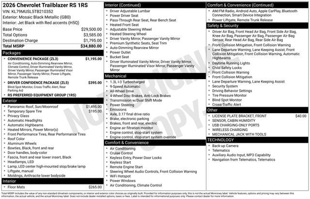 2026 Chevrolet Trailblazer RS - Photo 26