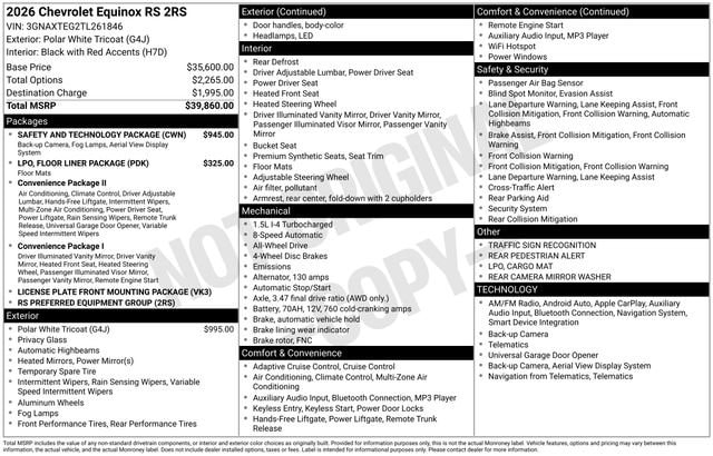 2026 Chevrolet Equinox RS - Photo 26