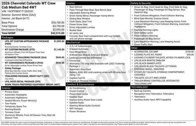 2026 Chevrolet Colorado Work Truck - Photo 6