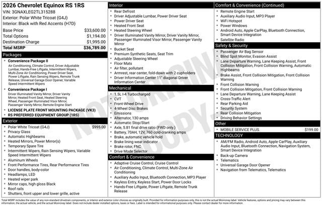 2026 Chevrolet Equinox RS - Photo 26