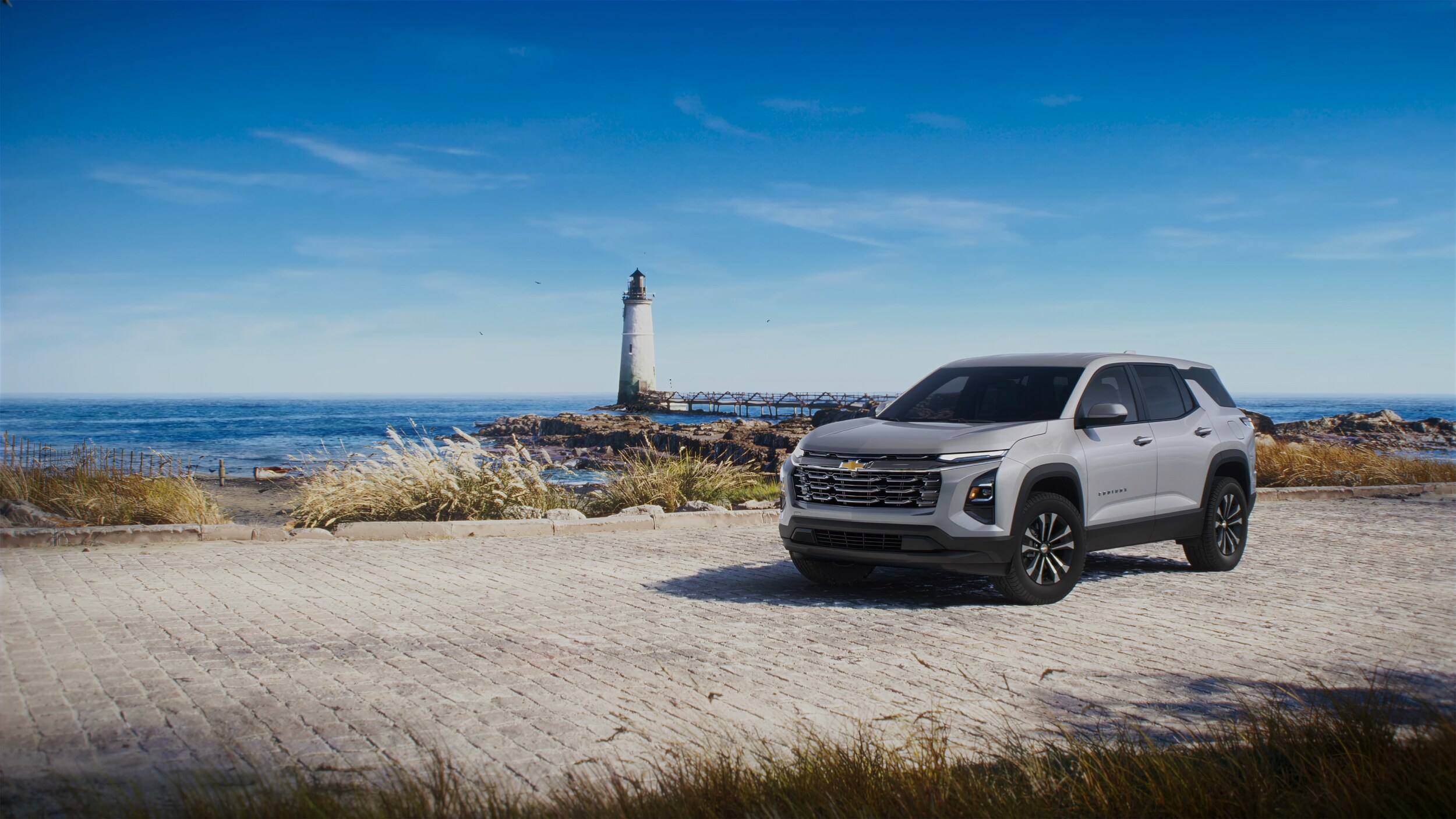Chevrolet Equinox parked near lighthouse