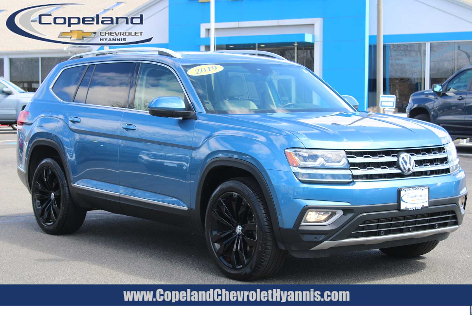 Blue 2019 Volkswagen Atlas SEL Premium 4Motion SUV / Crossover All-Wheel Drive 8-Speed Automatic