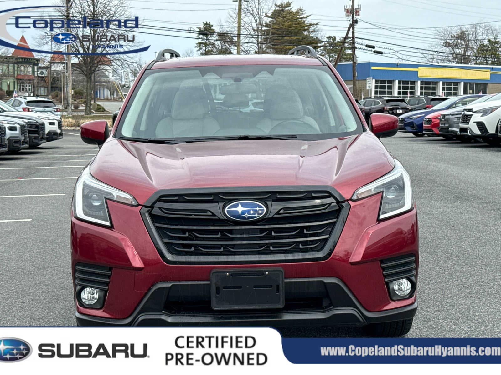Crimson Red Pearl 2023 Subaru Forester Premium Crossover AWD SUV / Crossover All-Wheel Drive Continuously Variable Transmission
