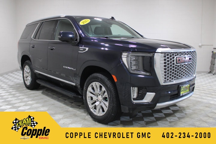 Midnight Blue Metallic 2023 GMC Yukon SUV / Crossover Four-Wheel Drive Automatic