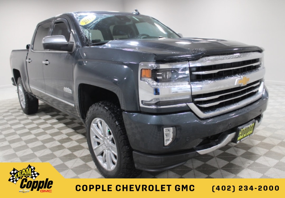 Gray (Graphite Metallic) 2017 Chevrolet Silverado 1500 High Country Crew Cab 4WD Pickup Truck Four-Wheel Drive Automatic